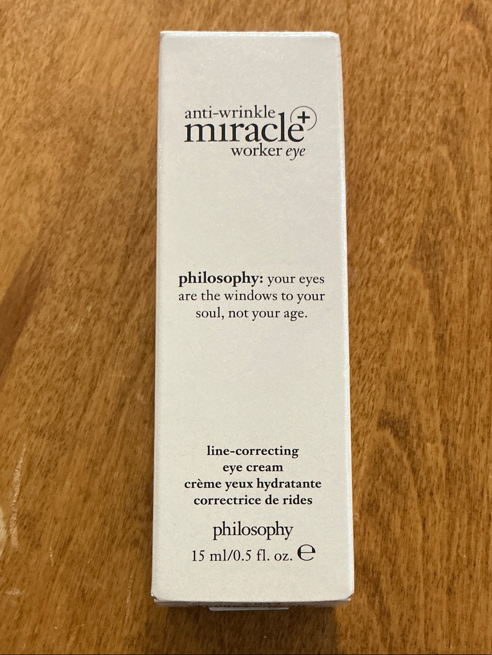 NIB Philosophy Anti-Wrinkle Miracle Worker+ Line Correcting Eye Cream 0.5oz